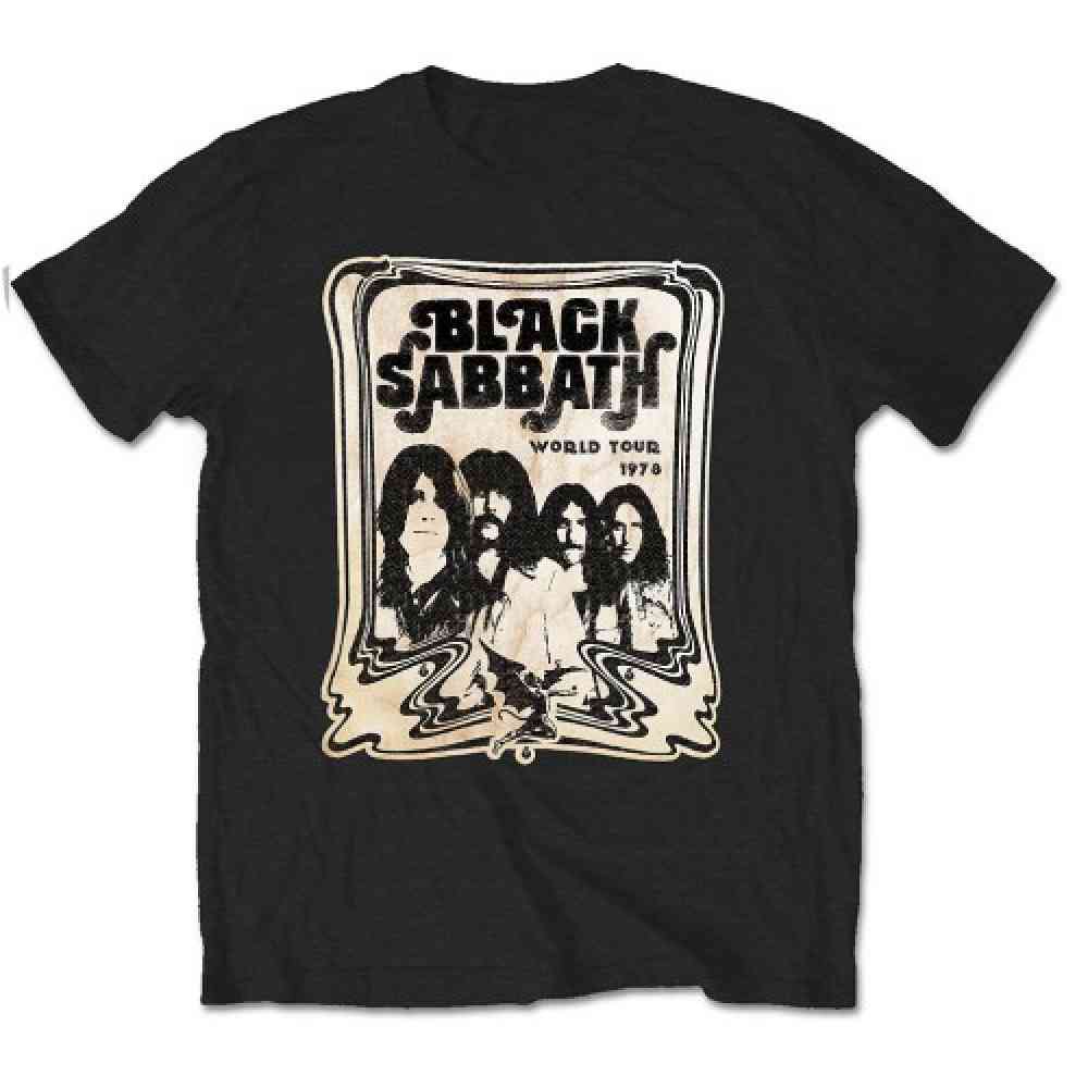 Black Sabbath - World Tour 1978 Herren T-Shirt - Schwarz